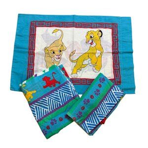 Vintage 90s Dundee Disney The Lion King Toddler Crib Bedding 3 Piece Set USA